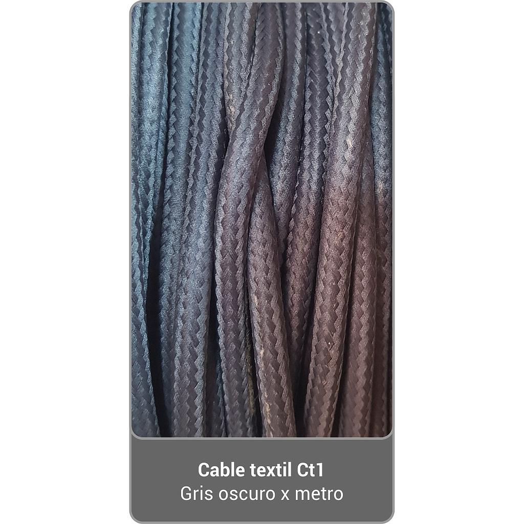 Cable Textil Ct1 - Negro X Metro