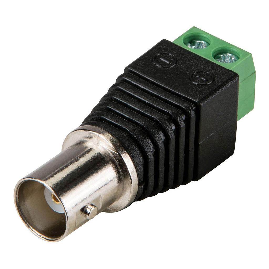 Ficha Conector Bnc Hembra Con Bornera Cctv Tipo Balun
