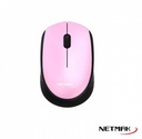 Netmak Nm-M680-P Mouse Usb Inalambrico Color Rosa Pink