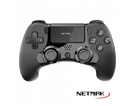 Netmak Nm-P401 - Joystick Gamepad Bluetooth Ps4 Y Pc Cableado Black