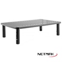 Netmak Nm-St20 Mesa Soporte Elevador Monitor Notebook Metalico 3 Niveles