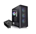 Thermaltake Gabinete Tt H390 Mid-Tower Tg Fan Argb X4 Black C/Fuente 750W 80 Plus Bronze