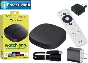 Watch Onn - Reproductor Onn Ram 2Gb Rom 8Gb Google Tv 4K Hdmi Wifi Control Remoto Funcion Chromecast Smart