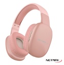 Netmak Nm-Volt-Rs - Auricular Vincha Bluetooth Dual Rosa