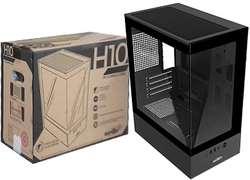 Sentey Gabinete Gamer H10 6100-Sf Black Vidrio Templado Sin Cooler