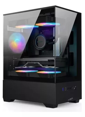Sentey Gabinete Gamer H11 Black Vidrio Templado 5 Cooler Frgb 