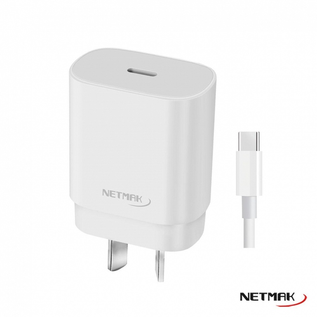 Netmak Nm-Cp2 Cargador Usb-C Pd 30W Con Cable Tipo C