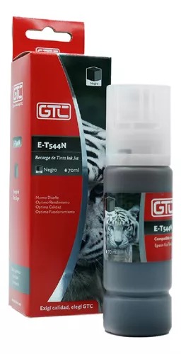 Gtc Tinta Alternativa Epson 544 Negro Serie L Sistema Continuo Ink Jet 70Ml L3110 L3150 L5190   
