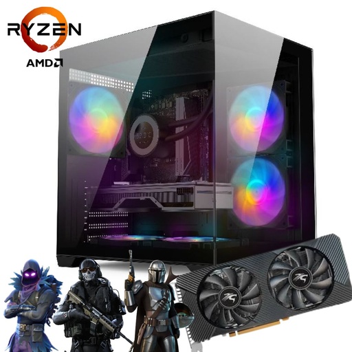 [10435] Pc Armada Amd Gamer Ryzen 7 5700G 32Gb 1Tb Fuente 750W 80+ Bronze + Placa De Video Rx5700Xt 8Gb  Sentey A5+  Sistema