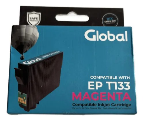 [10491] Global T133 Magenta Cartucho Epson Alternativo 13 Mls T133 Magenta