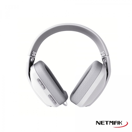 [10537] Netmak Auricular Gamer Nm-N35-W Inalambrico Tri Modo 2.4Ghz/Bluetooth/Aux Blanco  - Mic Desmontable 