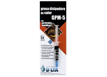 [10690] Grasa Siliconada Disipadora E-Delta Gmetal Gpm-5 En Jeringa 5Cc Metal 1.8W/M.k