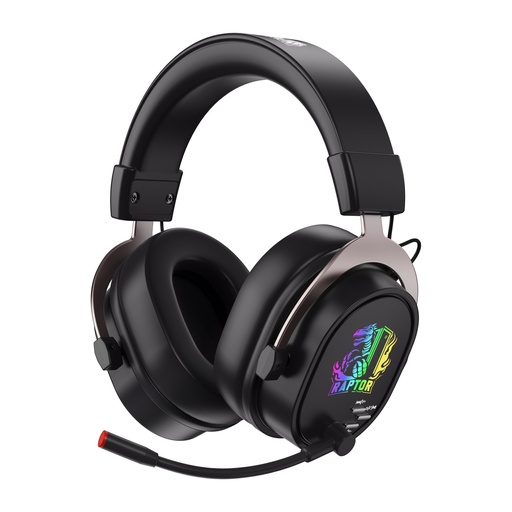 [10695] Raptor Gamer Auricular Inferno Pro X 7.1 Wireless C/Dongle Negro Usb Tipo C Recargable