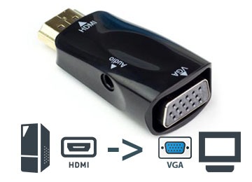 [10705] Adaptador Hdmi M A Vga H + Jack 3.5 - No Es Bidireccional - No Funciona En Consolas