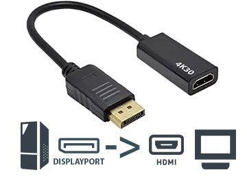 [10879] Adaptador Displayport M A Hdmi H - No Es Bidireccional - 4K 30Hz Tp-17573
