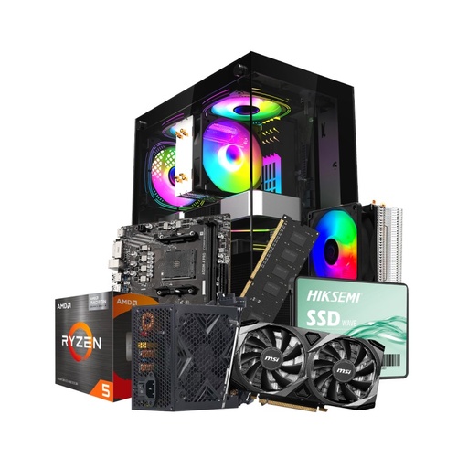 [10990] Pc Gamer Raptor Amd Ryzen 5-5500X3D 16G Ssd 480Gb Rtx 3060 12G Psu 750W 80+ (Msi)