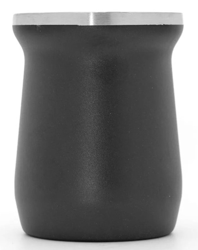 [11083] Mate Acero Termico Liso Negro 160 Ml