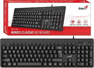 [11093] TECLADO GENIUS KB-116 USB ESP NEGRO 