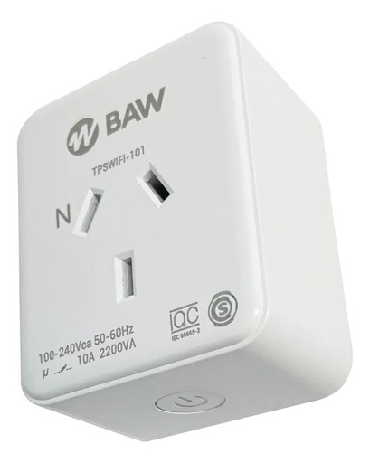 [11170] Baw Toma Enchufe Smart Wifi 10A 2200Va Alexa Google Tpswifi-101 