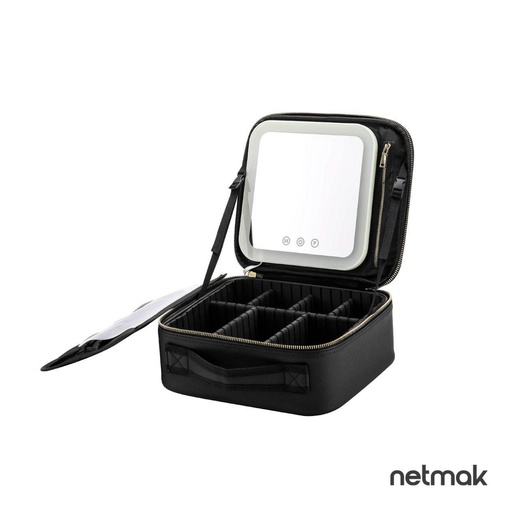 [11598] Netmal Nm-Makeup Porta Maquillaje Con Espejo Y Luz Led