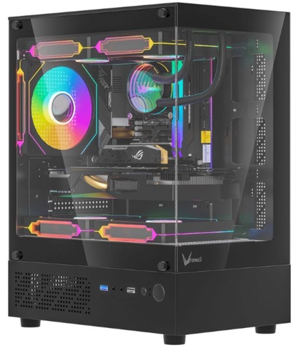 [77516] Gabinete Gamer Formula V Line Crystal Z1Cm Plus Black