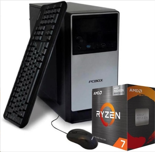 [77411] PC PCBOX GAMER  RYZEN 7 5700G 16GB SSD 512GB W11 HOME (500W 80 BRONZE)