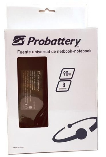 [62068] Cargador De Notebook Universal Probattery 90W Automatica (Mc-Univ90W-Cpb)