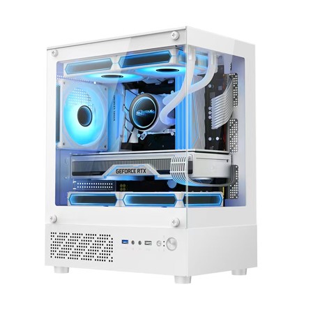[77515] GABINETE GAMER FORMULA V LINE CRYSTAL Z1CM PLUS WHITE