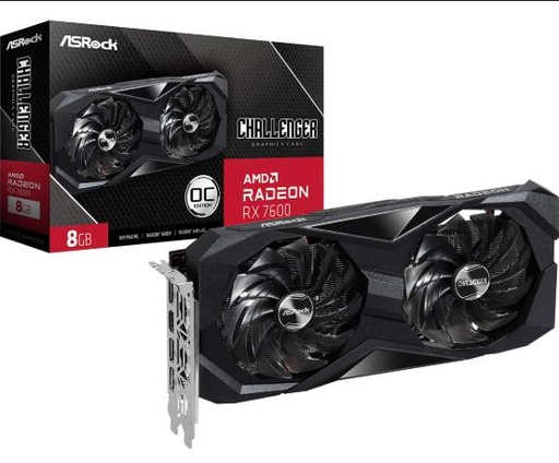 [78454] PLACA ASROCK RADEON RX7600 CHALLENGER D 8GB OC (90-GA41ZZ-00UANZ)