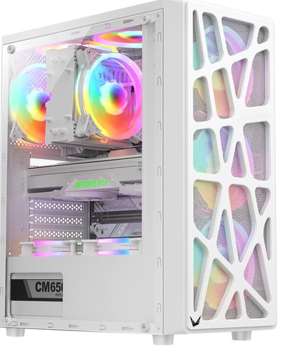 [75083] GABINETE GAMER FORMULA V LINE MANA WHITE AR