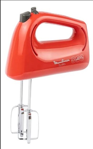 [78919] BATIDORA DE MANO MOULINEX FACILITA - 400W 3 VEL ROJA (HM1535A0)