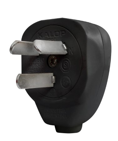 [112834] Kalop Ficha Macho Salida Lateral 10A 220V