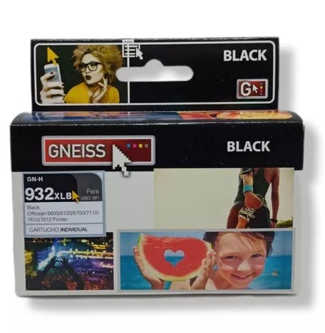 [320] Cartucho Alternativo Gneiss Hp 932 Xl Negro