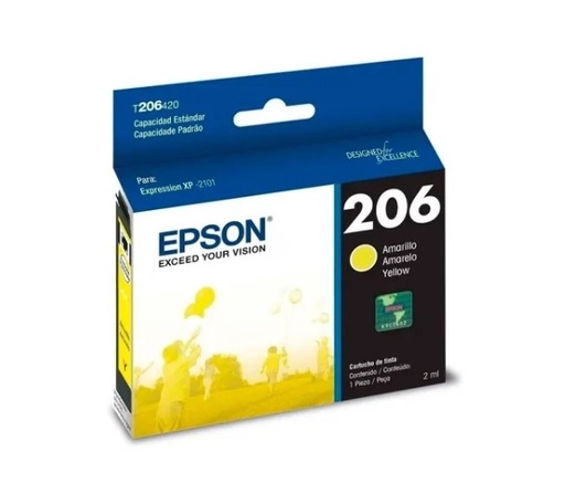 [4294] Epson Cartucho Original T206 Amarillo Para Xp-2101