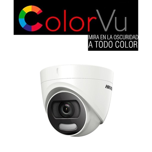 [2523] Hikvision Ds-2Ce70Df0T-Pf Domo 1080P 2.8Mm Color Vu Pvc Interior Color Dia Y Noche 24Hs