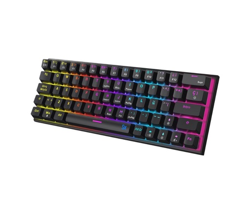 [9560] Solarmax Teclado Mecanico Gamer 60% Español Usb Negro Gmkb76Cb Switch Red