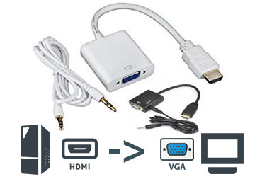 [5987] Adaptador Hdmi M A Vga H - No Es Bidireccional Hasta 1920X1080 - No Funciona En Consolas Souno