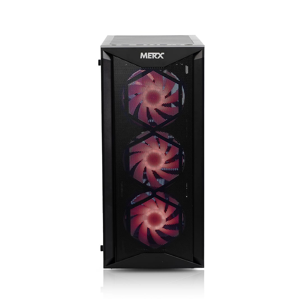 GABINETE MERX GAMER OS-100 + 4 COOLER ARGB BLACK OCTOPUS