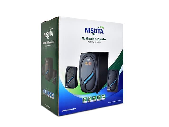 NISUTA PARLANTE MULTIMEDIA 2.1 CON FM BLUETOOTH MP3 USB SD RMS 8W HI-FI