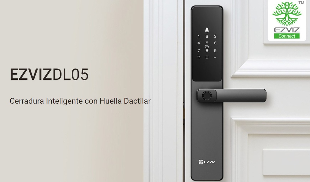 EZVIZ CS-DL05-R200 CERRADURA SMART EXTERIOR HUELLAS TARJETA APP