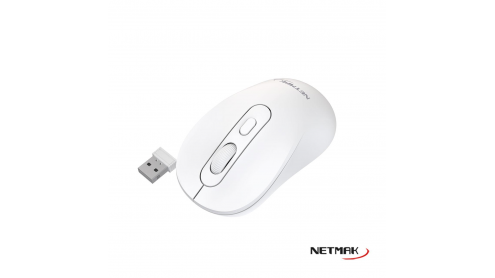 NETMAK MOUSE NM-M640 2.4GHZ + BT RECARGABLE BLANCO