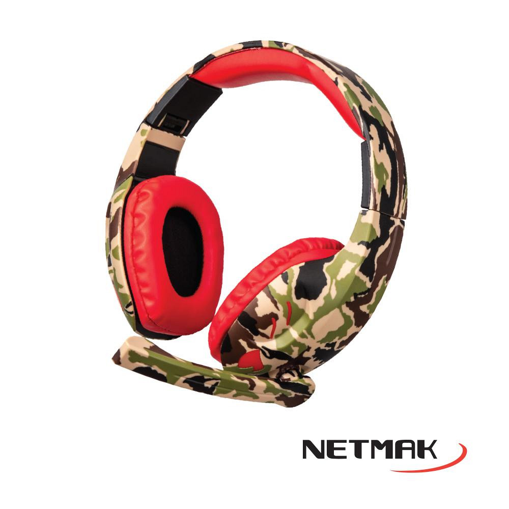 NETMAK NM-COUNTER AURICULAR GAMER CAMUFLADO PLUG 3.5 MM PS4