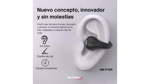 NETMAK NM-FITER AURICULAR DEPORTIVO CLIP-ON BT