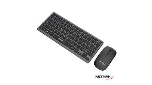 NETMAL NM-KB530 TECLADO + MOUSE 2.4 GHZ + BT RECARGABLE