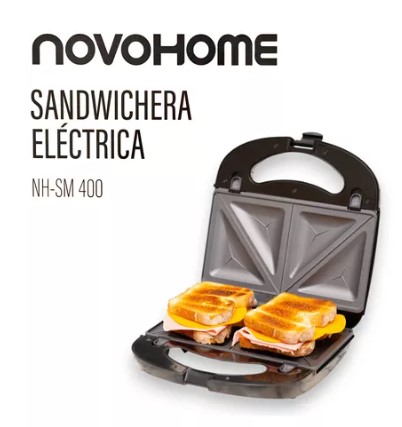 NOVOHOME NH-SM400 SANDWICHERA ACERO INOX ANTIADHERENTE