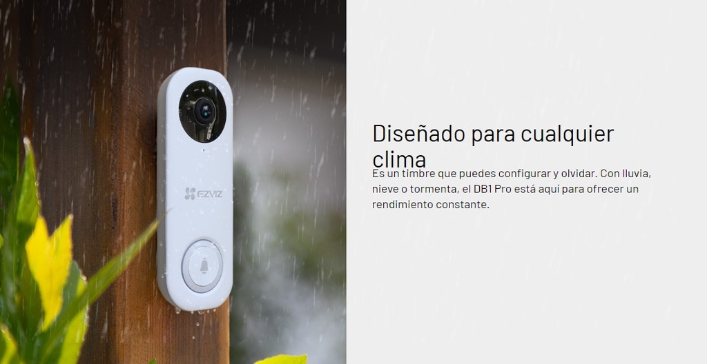 EZVIZ DB1 PRO 5MPX VIDEOPORTERO WIFI IP 5MPX VISION 176° IP65 PIR