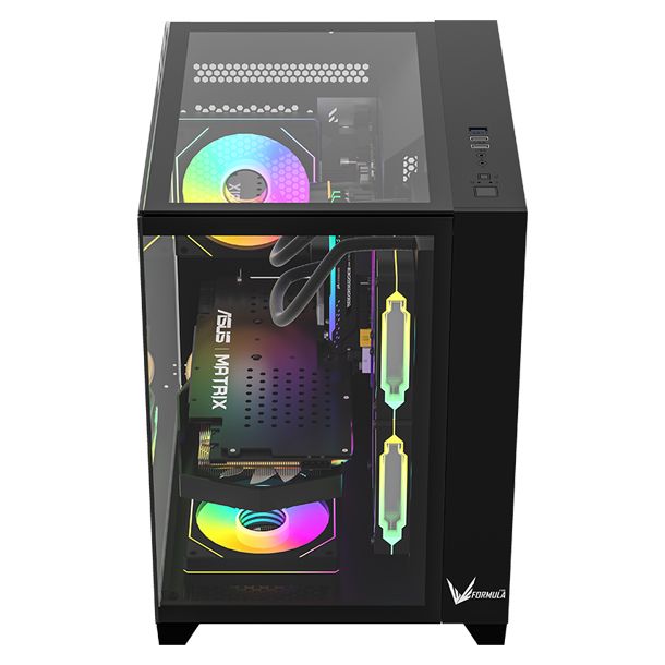 FORMULA V CRYSTAL Z9M FLOE BLACK MATX + 5 FANS ARGB