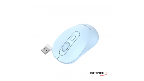 NETMAK MOUSE NM-M640B 2.4GHZ + BT RECARGABLE AZUL