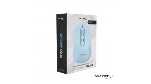 NETMAK MOUSE NM-M640B 2.4GHZ + BT RECARGABLE AZUL