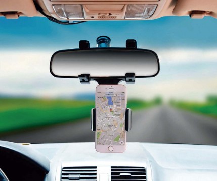 NETMAK NM-HC25 SOPORTE CELULAR PARA ESPEJO RETROVISOR HOLDER